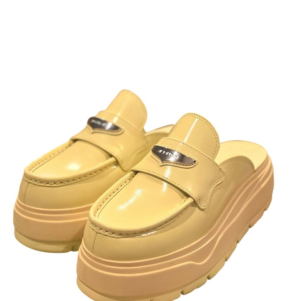 Air Jordan Slip On Sandals Womens 8 Luminous Green Platform Mule Slides Chunky